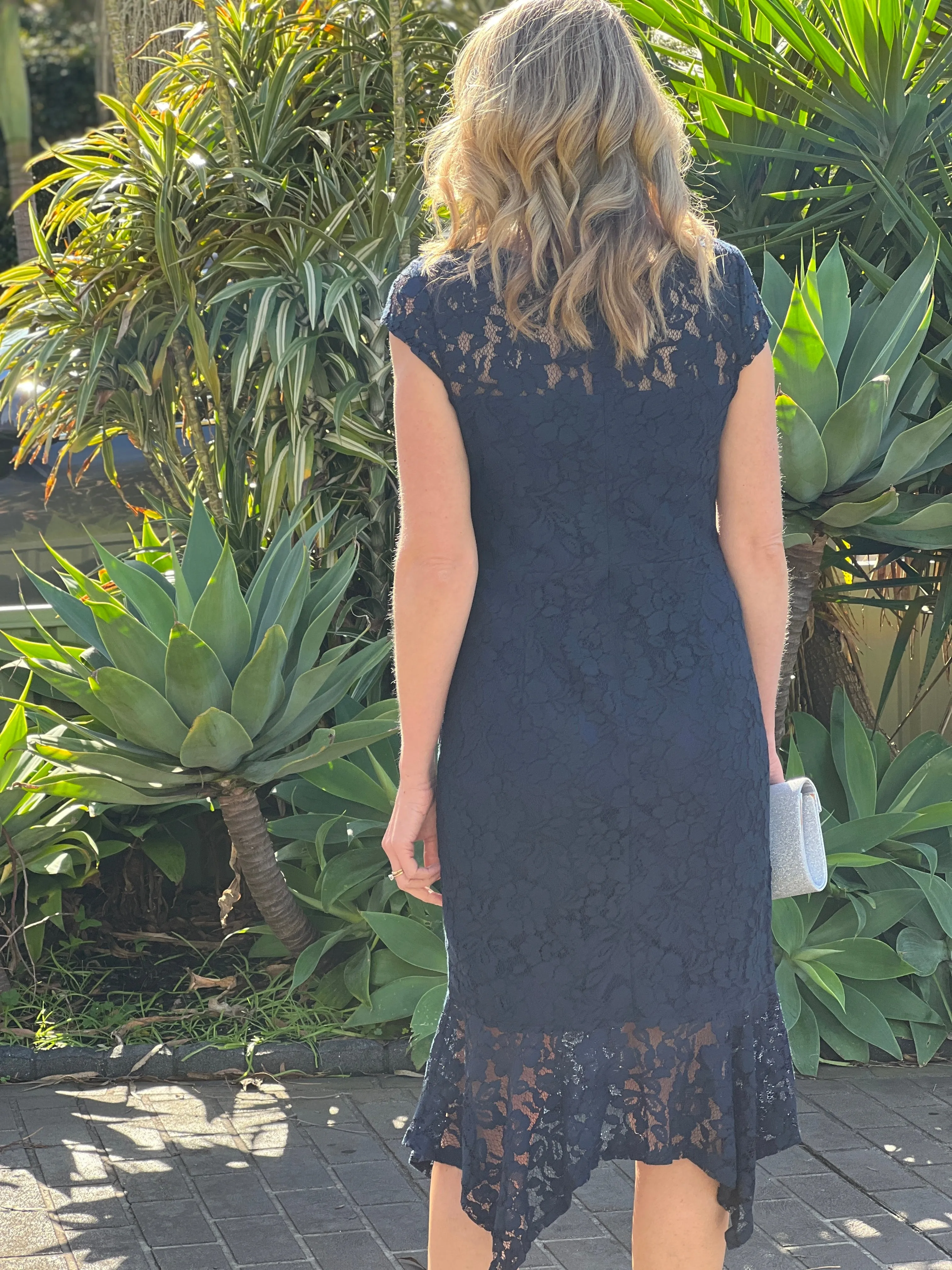 Indy Navy Lace Dress