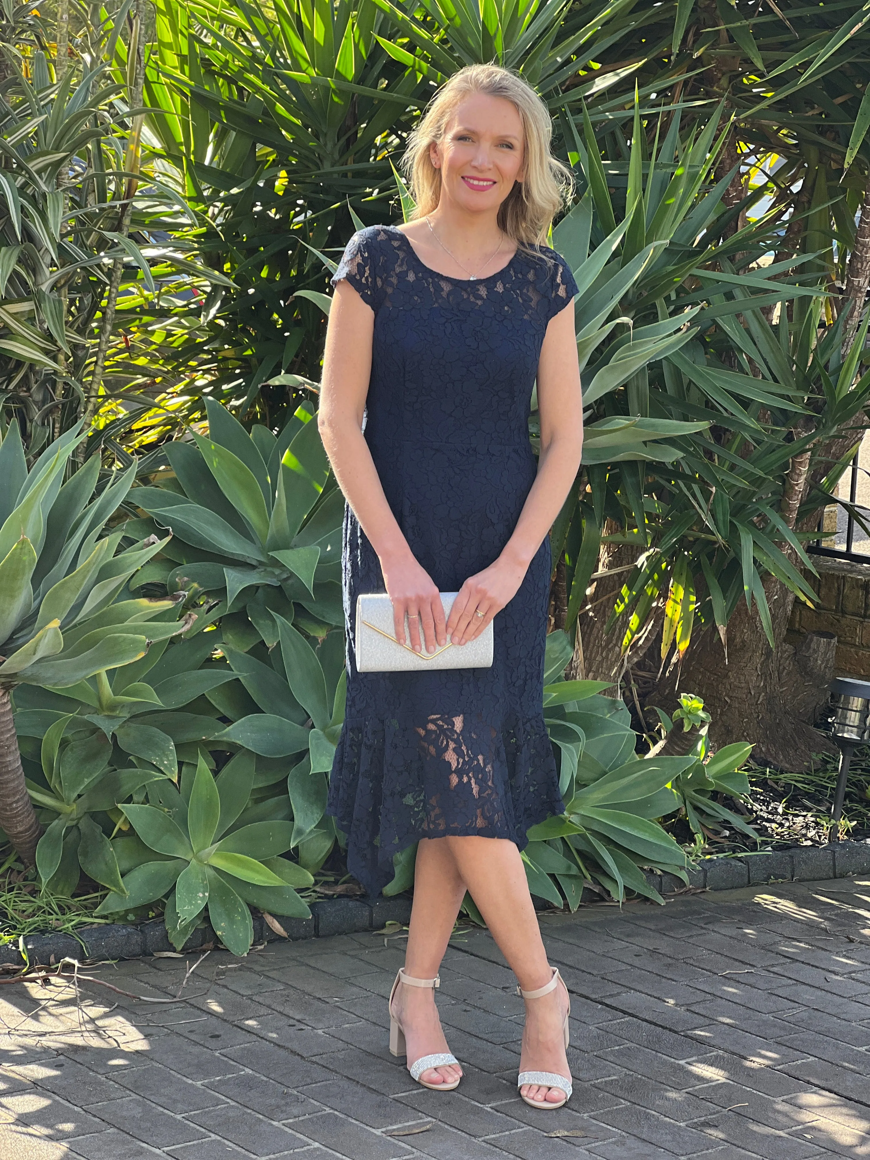 Indy Navy Lace Dress
