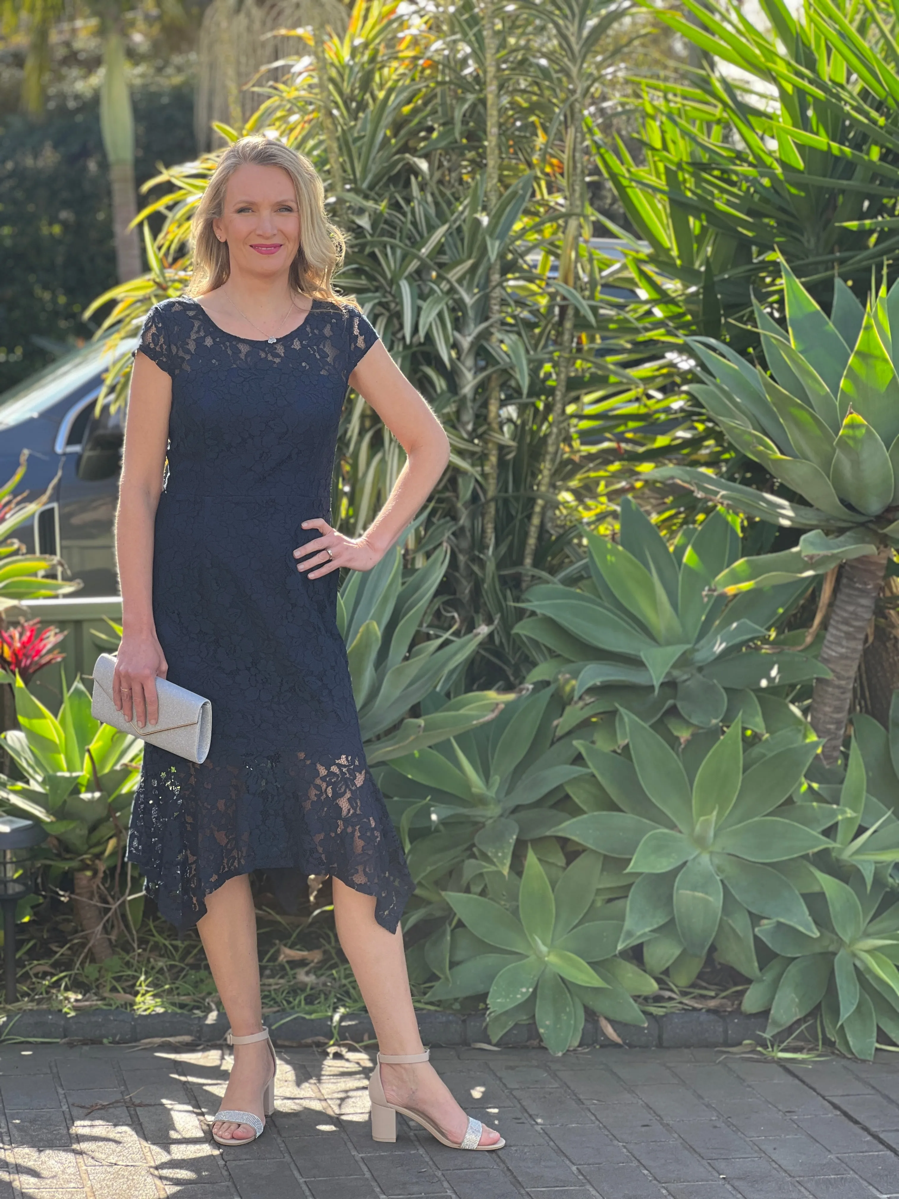 Indy Navy Lace Dress