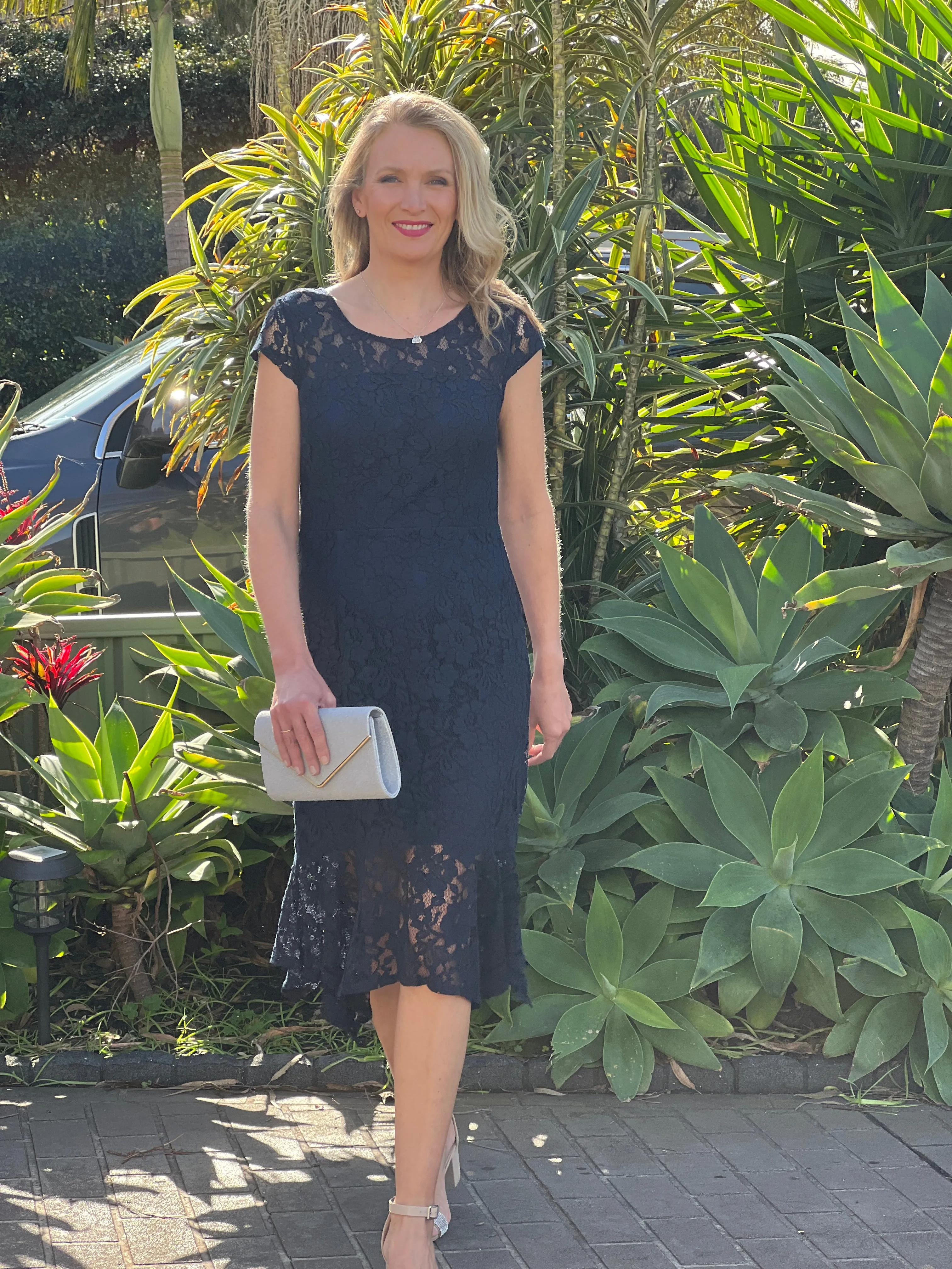 Indy Navy Lace Dress