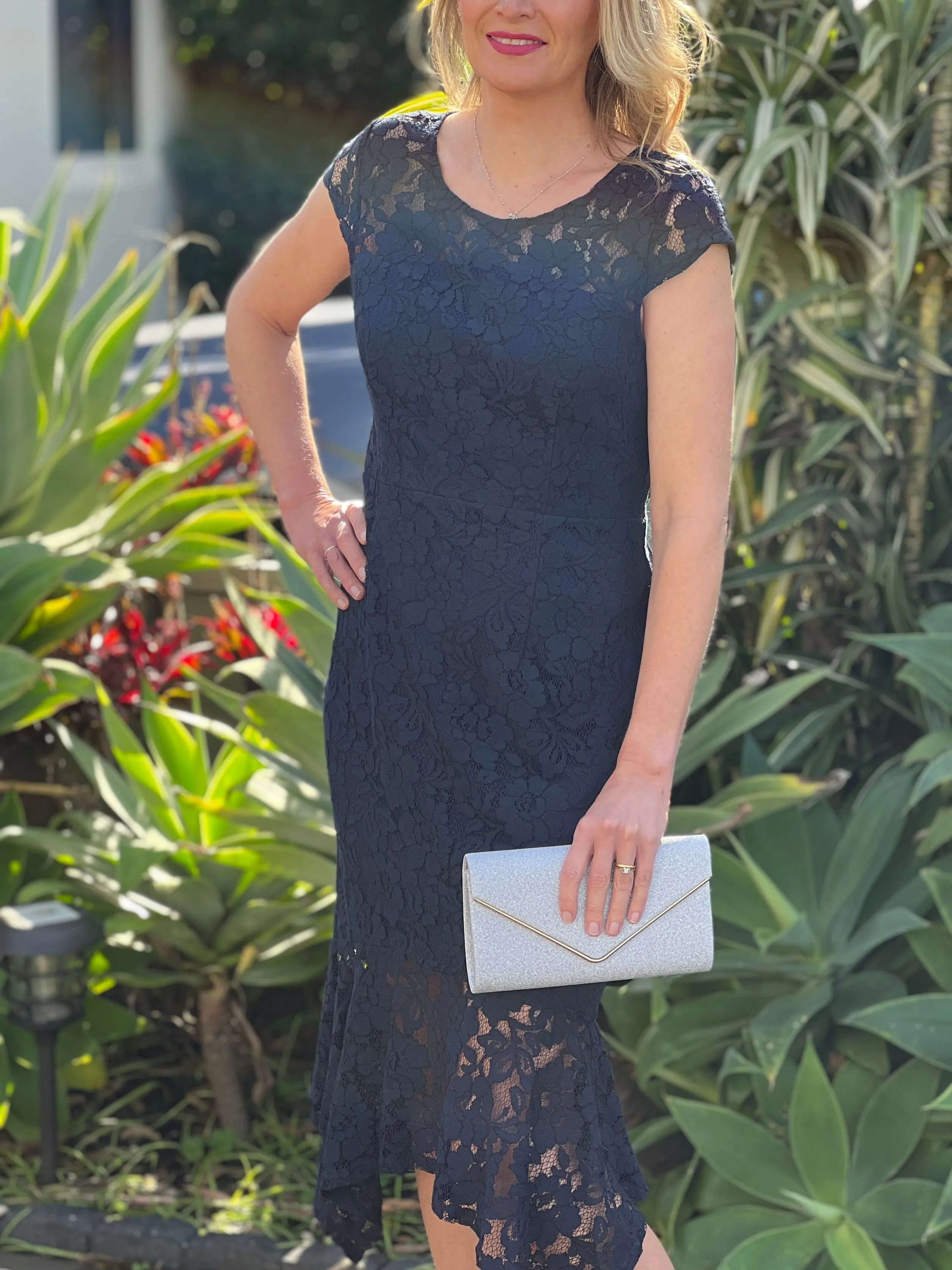Indy Navy Lace Dress
