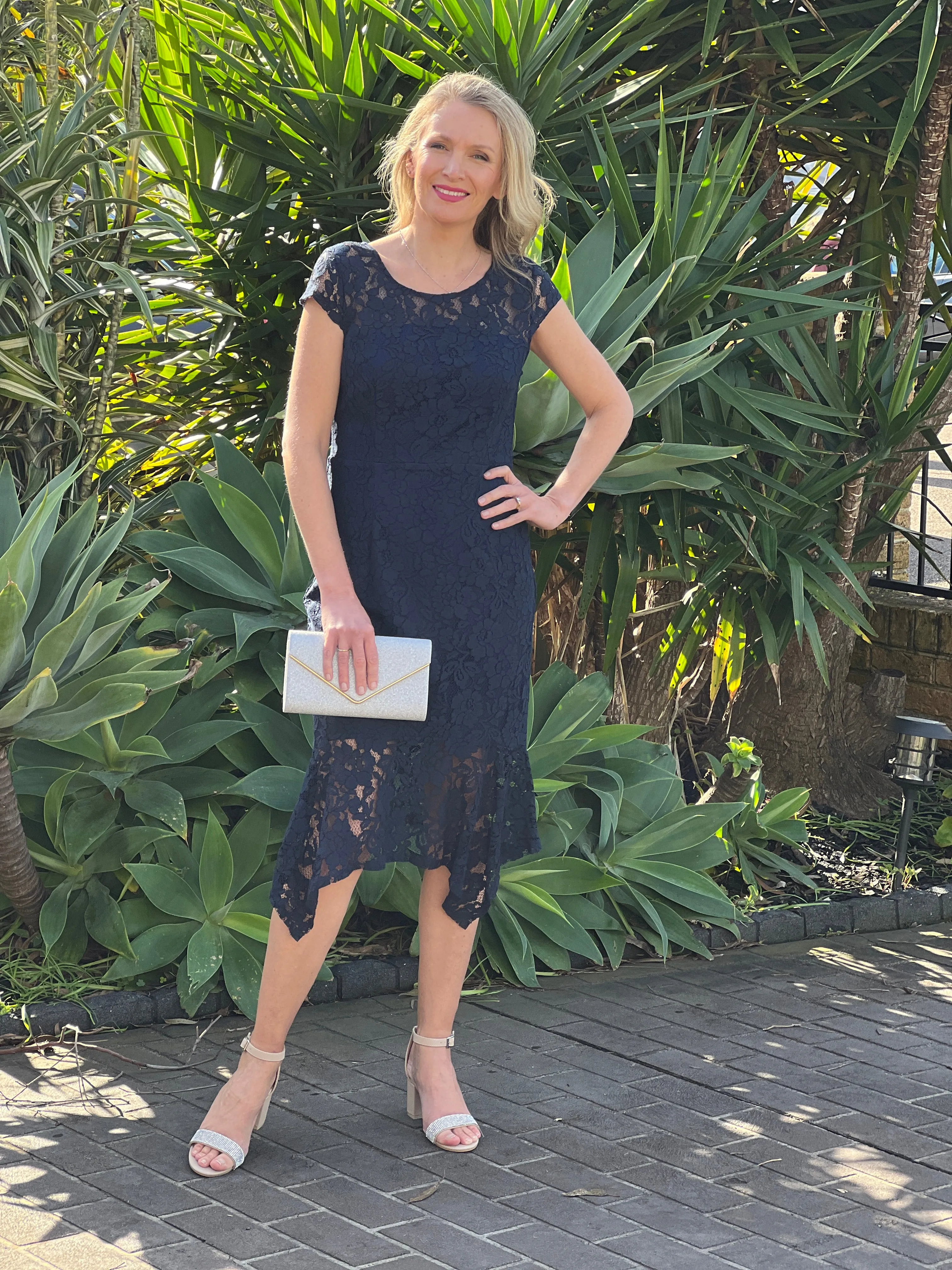 Indy Navy Lace Dress