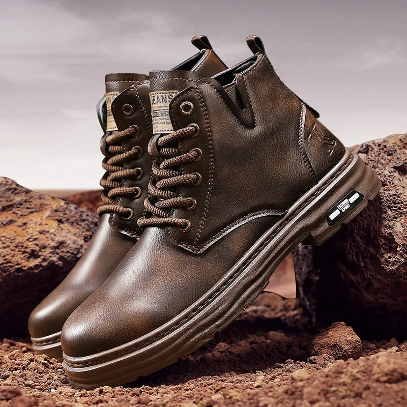 INSTOCK-new men's Martin boots height increase sports comfortable