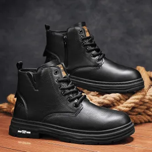 INSTOCK-new men's Martin boots height increase sports comfortable