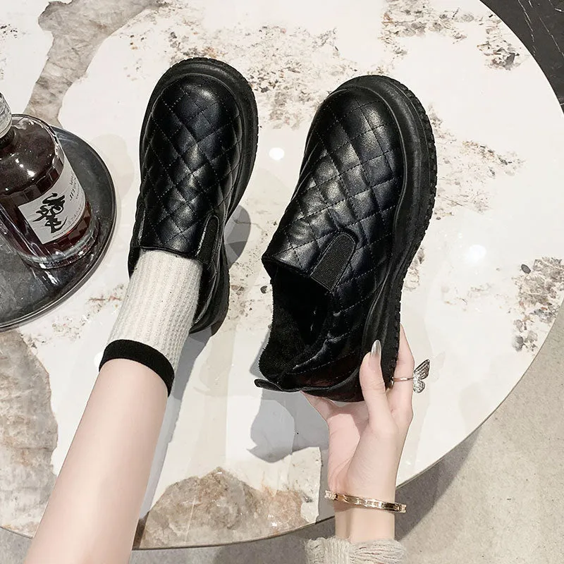INSTOCK-Thick-soled non-slip slip-on loafers with velvet