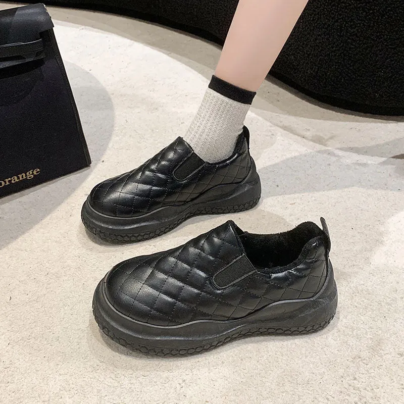 INSTOCK-Thick-soled non-slip slip-on loafers with velvet