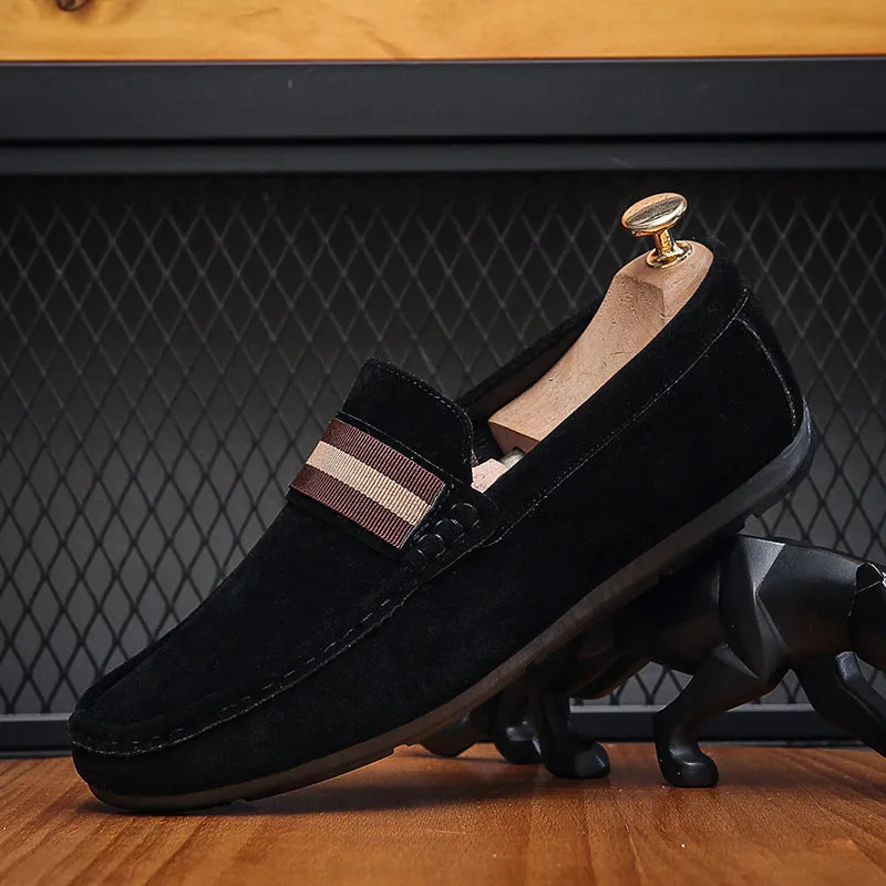 INSTOCK-Versatile Soft Sole Slip-On Leather Loafers For Men's.