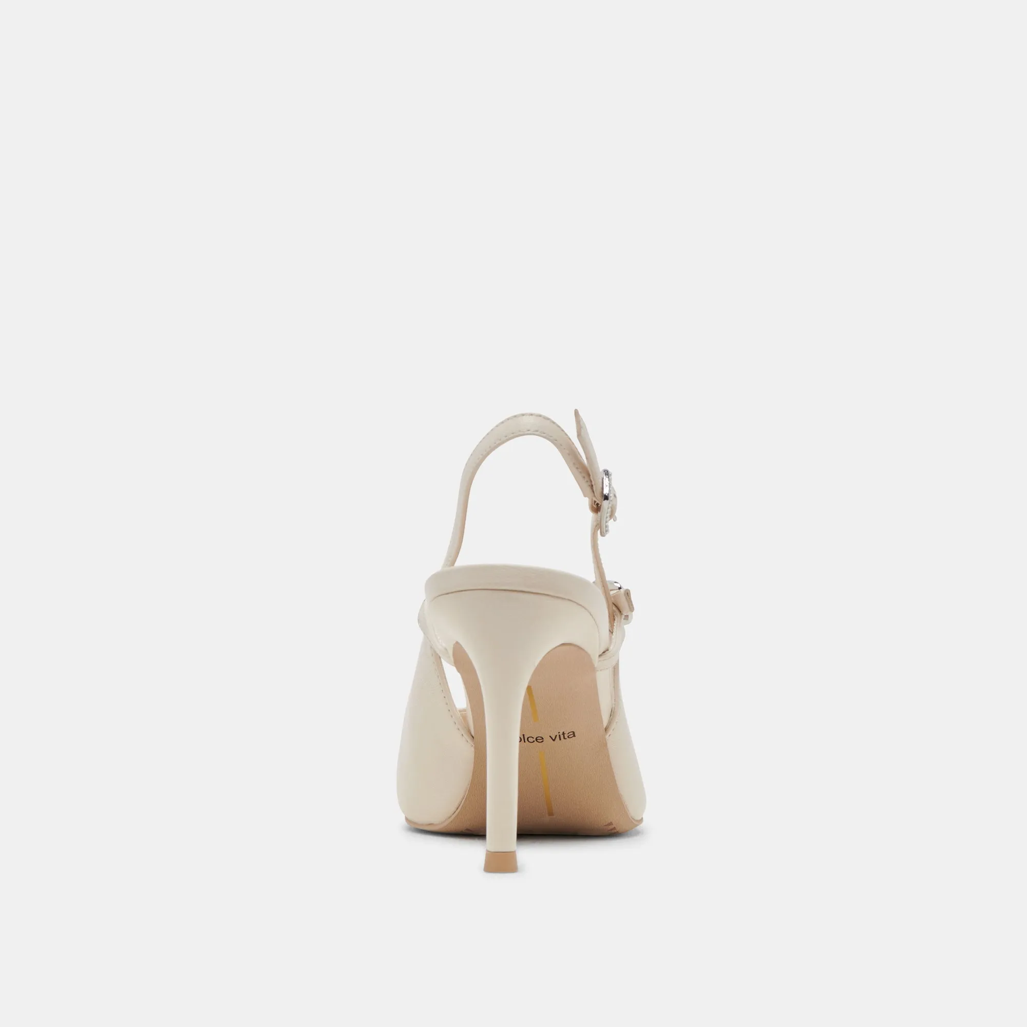 KELLEN HEELS IVORY LEATHER - re:vita