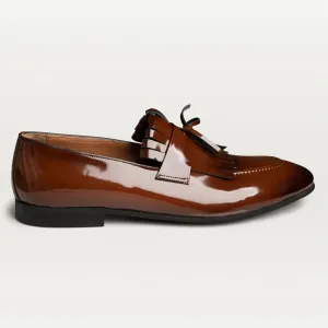 Kiltie Fringe Loafers Coffee Brown