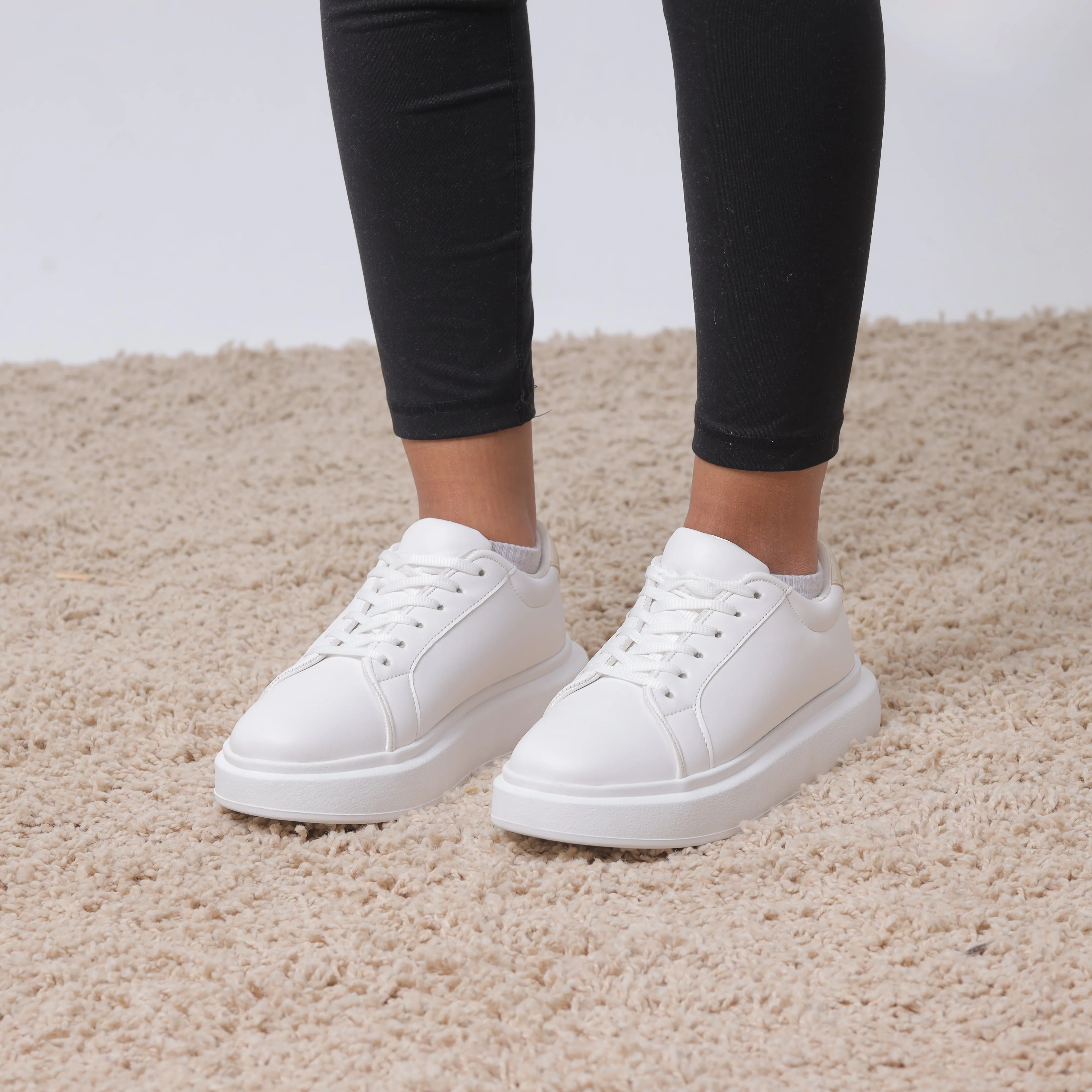Laidback Luxe Sneakers - White