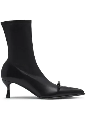 Lanvin bow-detail leather ankle boots