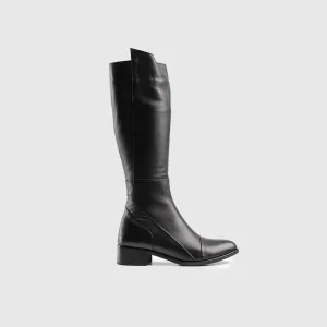 Leather Boots Black 11099