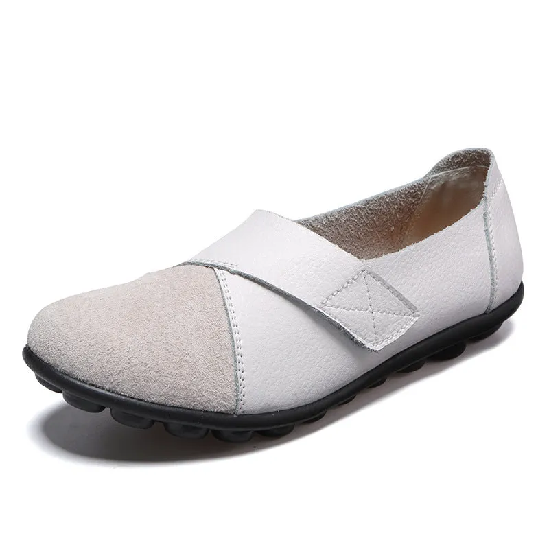 Leather Nurse Flat Loafers