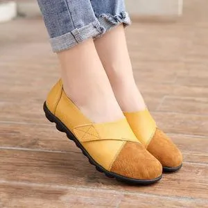 Leather Nurse Flat Loafers