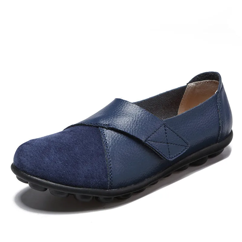 Leather Nurse Flat Loafers