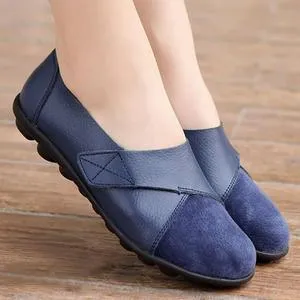 Leather Nurse Flat Loafers