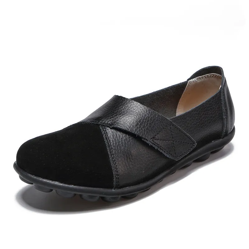 Leather Nurse Flat Loafers
