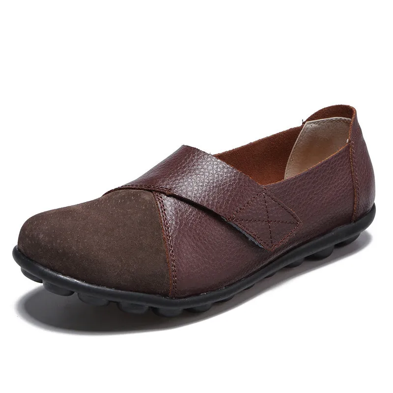 Leather Nurse Flat Loafers