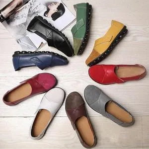 Leather Nurse Flat Loafers