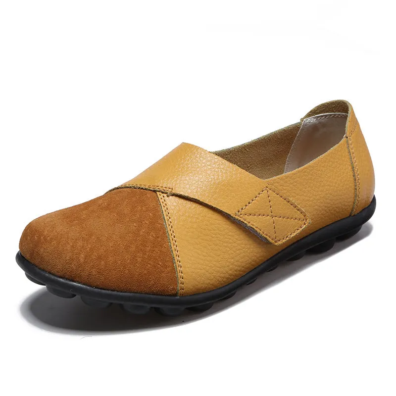 Leather Nurse Flat Loafers