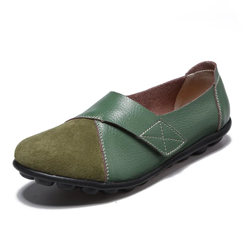 Leather Nurse Flat Loafers