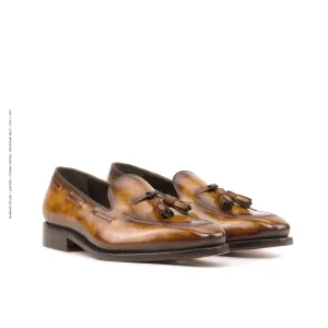 LOAFERS - PATINA LEATHER- COGNAC