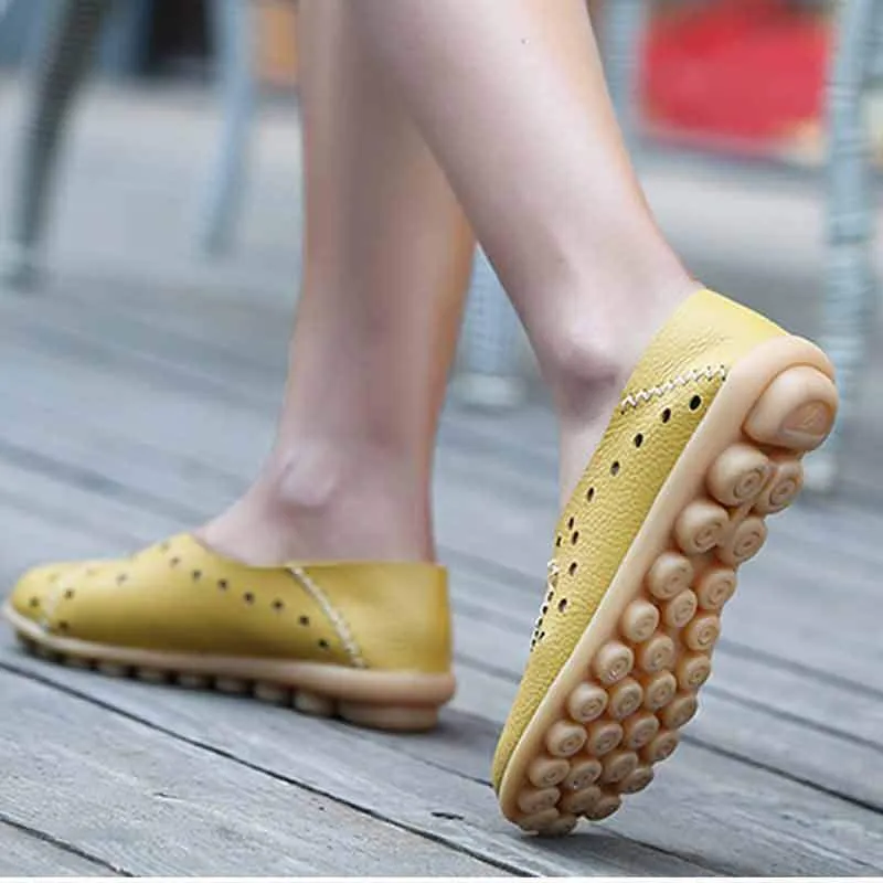 Loafers Women Flat Shoes Leather Ballerina Espadrilles Soft Ballet Flats Slip shoes