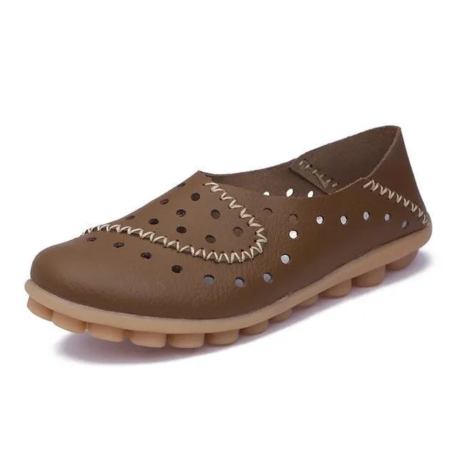 Loafers Women Flat Shoes Leather Ballerina Espadrilles Soft Ballet Flats Slip shoes