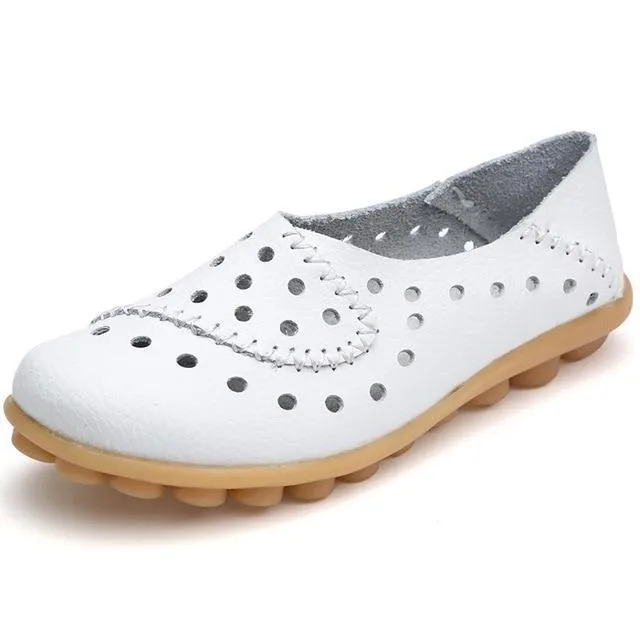 Loafers Women Flat Shoes Leather Ballerina Espadrilles Soft Ballet Flats Slip shoes