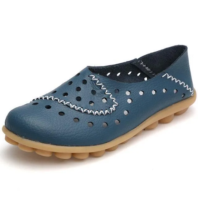 Loafers Women Flat Shoes Leather Ballerina Espadrilles Soft Ballet Flats Slip shoes