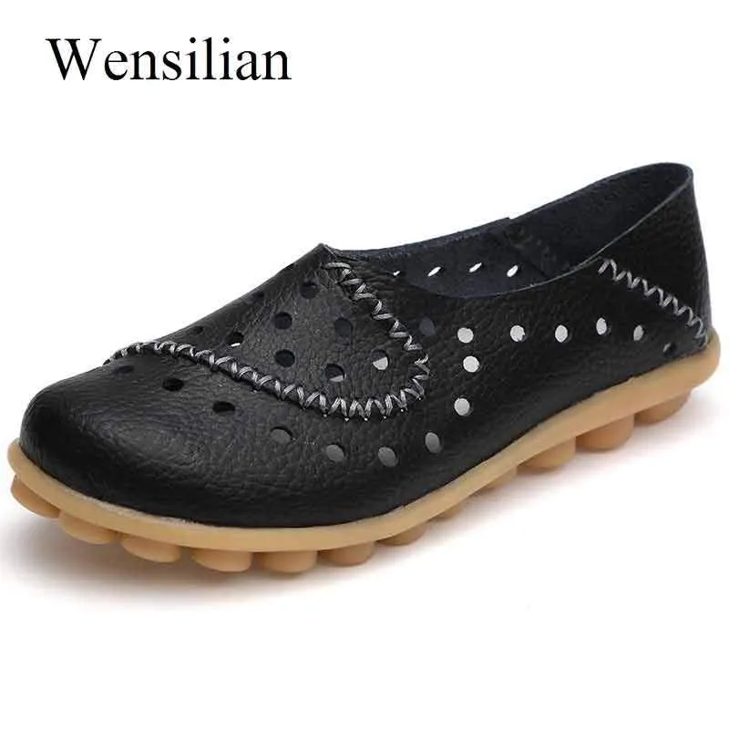 Loafers Women Flat Shoes Leather Ballerina Espadrilles Soft Ballet Flats Slip shoes