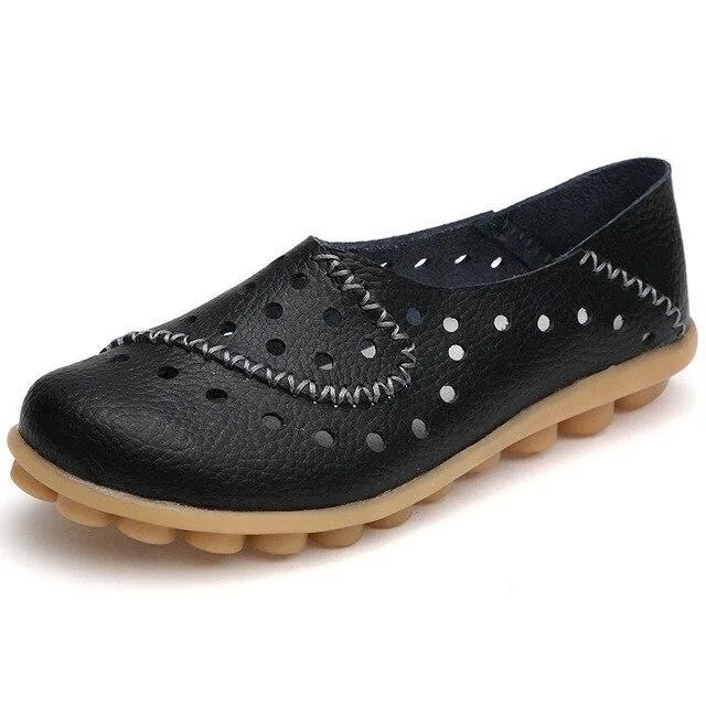 Loafers Women Flat Shoes Leather Ballerina Espadrilles Soft Ballet Flats Slip shoes