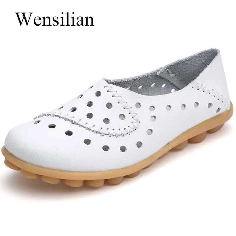 Loafers Women Flat Shoes Leather Ballerina Espadrilles Soft Ballet Flats Slip shoes