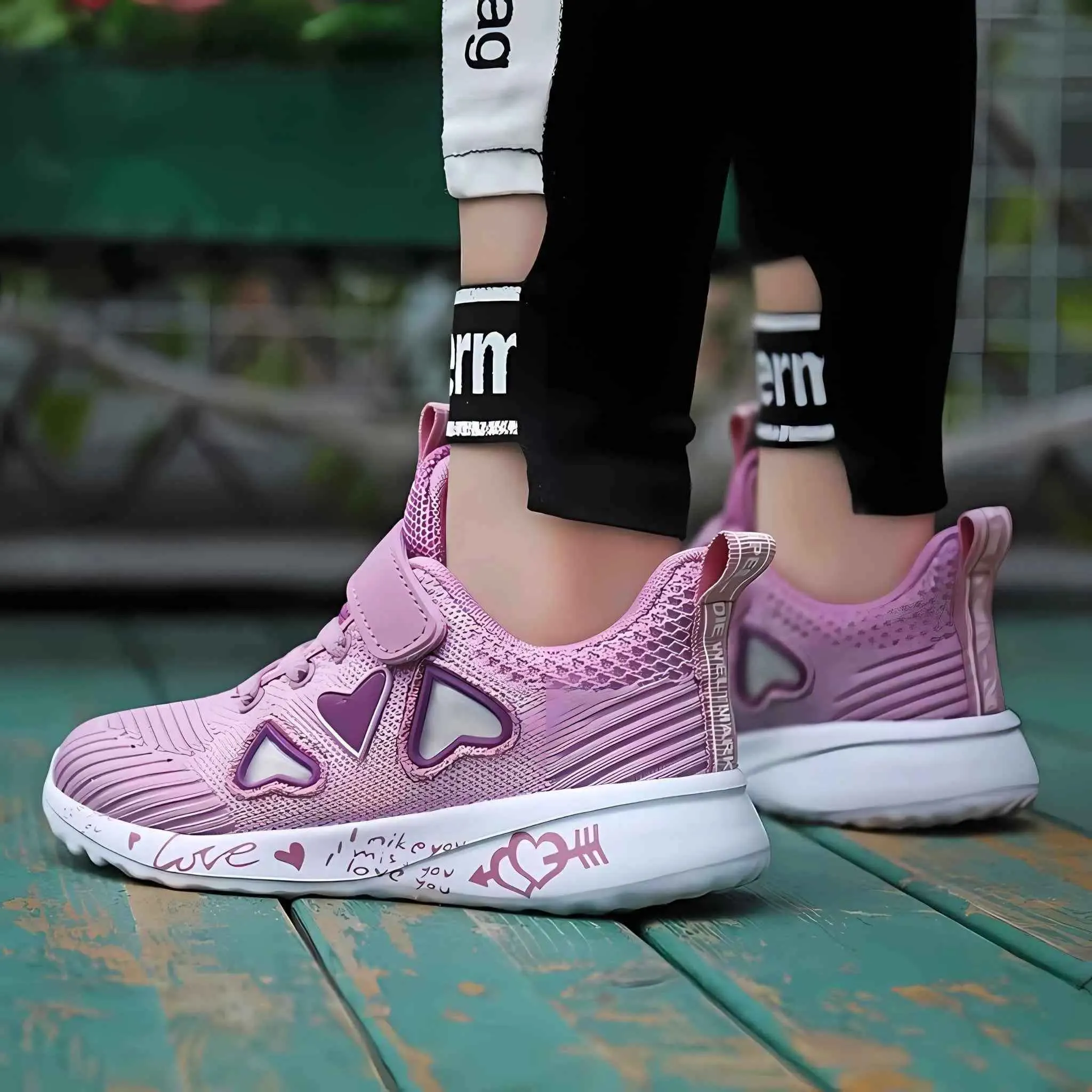 Love Heart Easy Strap Sneakers