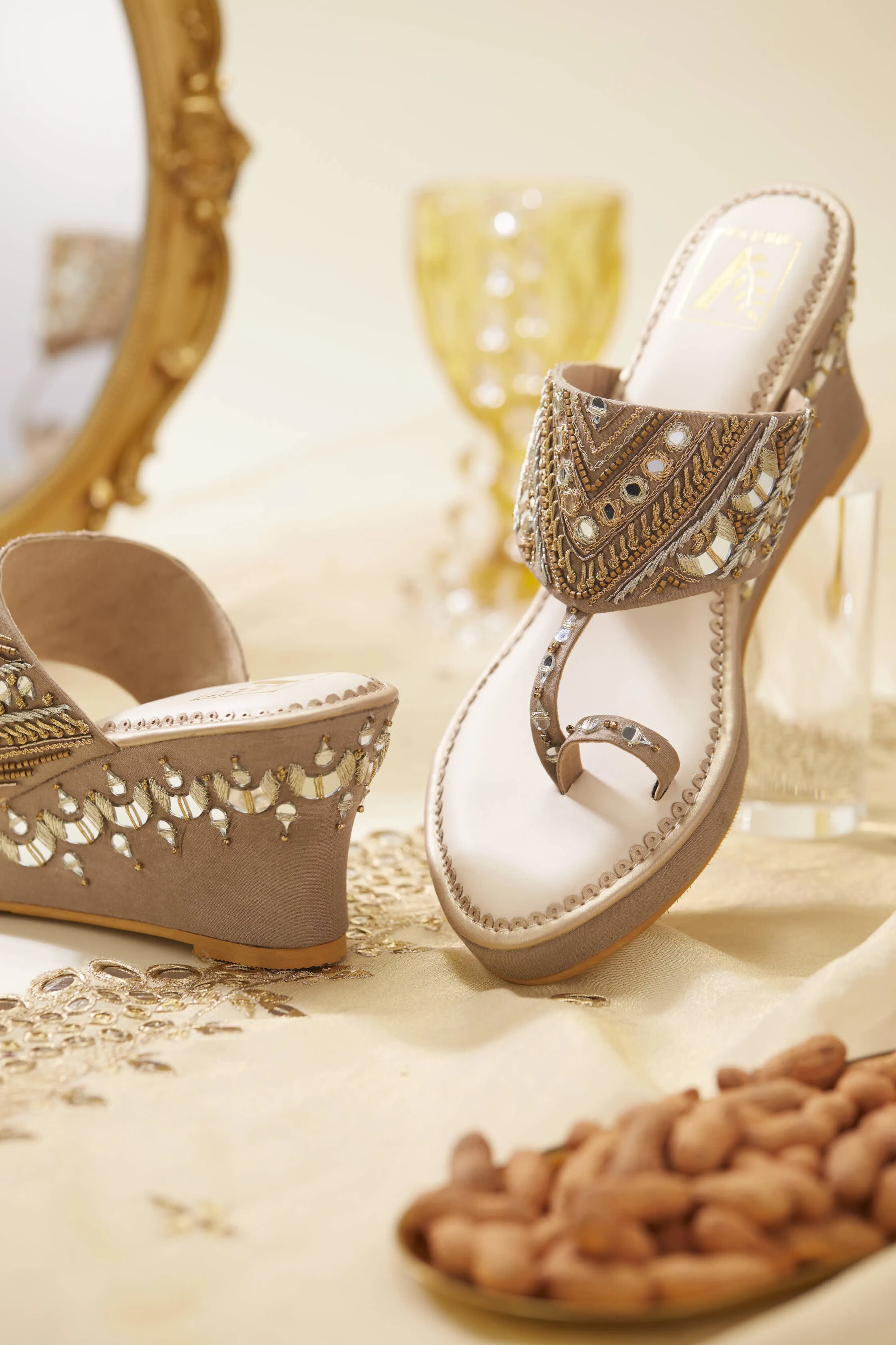 Mahira Gold Wedges