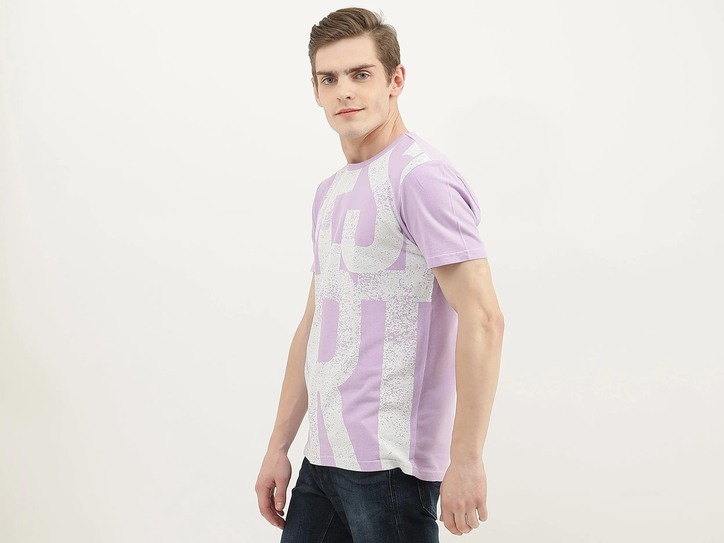 Men Printed Round Neck T-Shirt