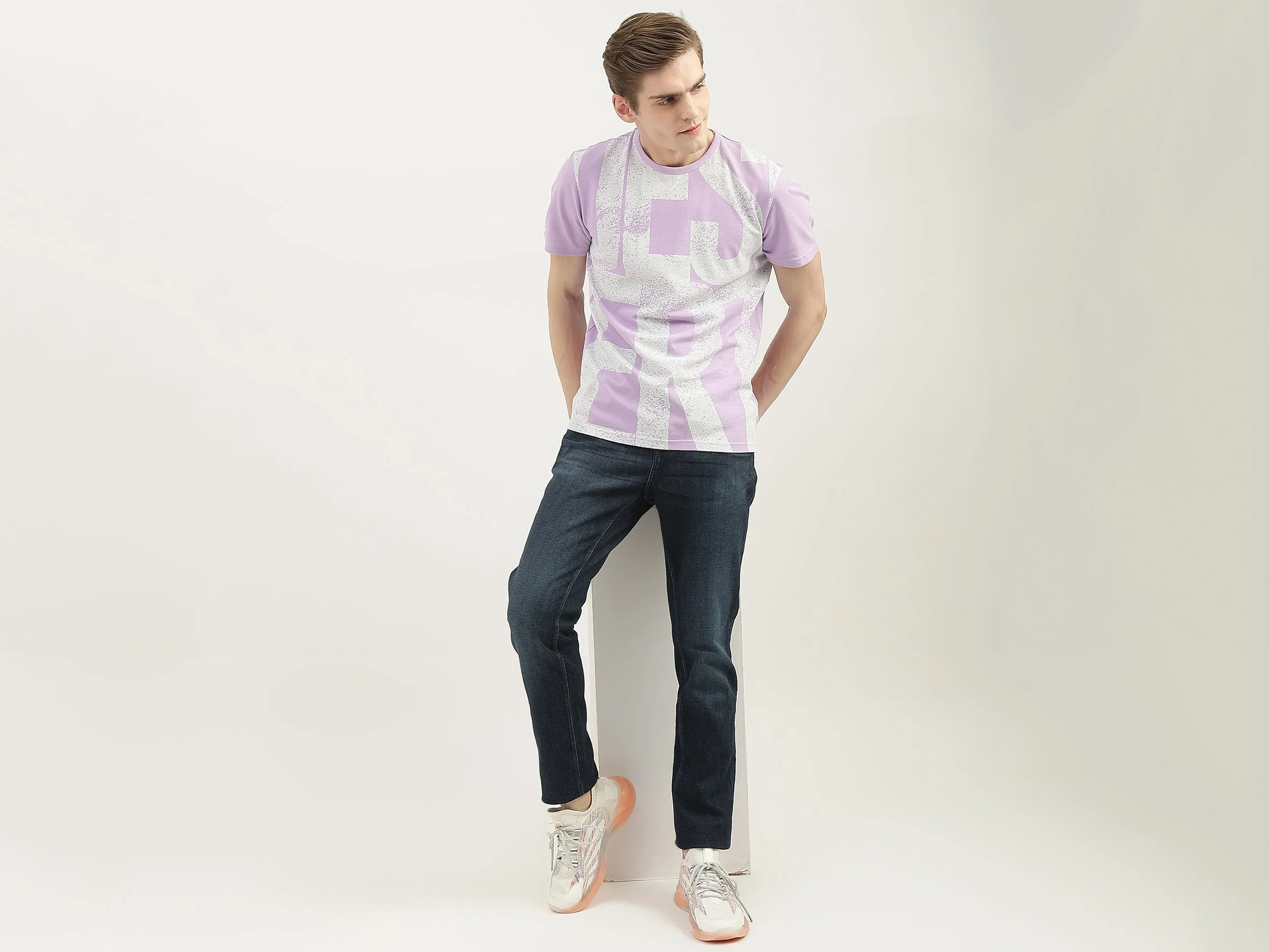 Men Printed Round Neck T-Shirt