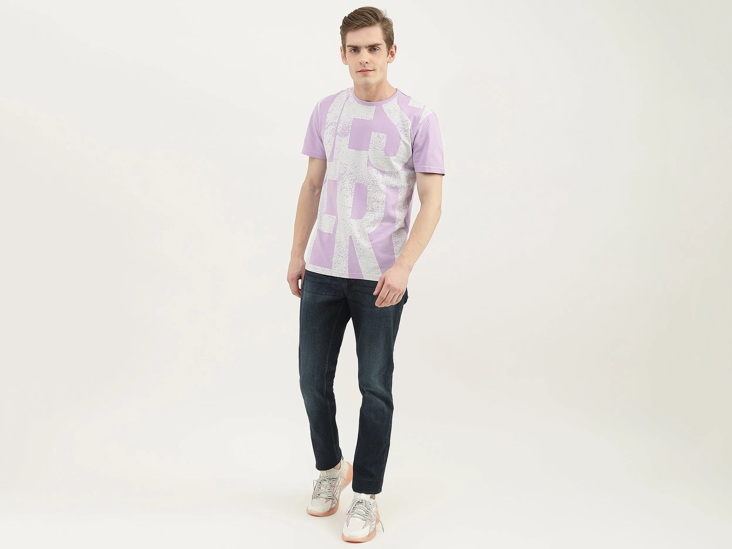 Men Printed Round Neck T-Shirt