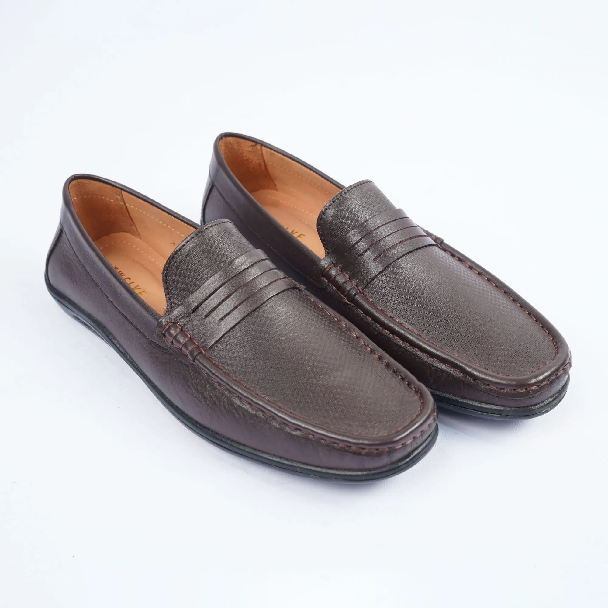 Mens Brown Leather Loafers