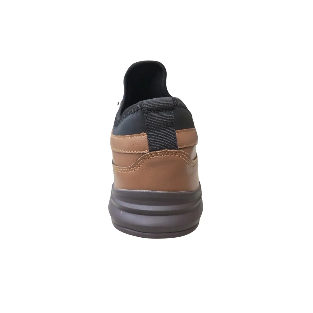 Men’s Khaki Leather Casual Sneakers | Light & Versatile