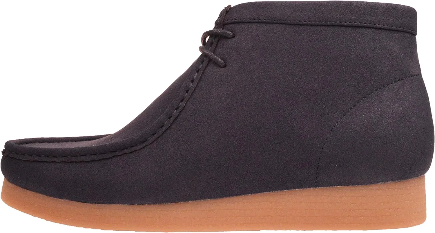 Men's Light Pink Lace Up High Top Suede Boots