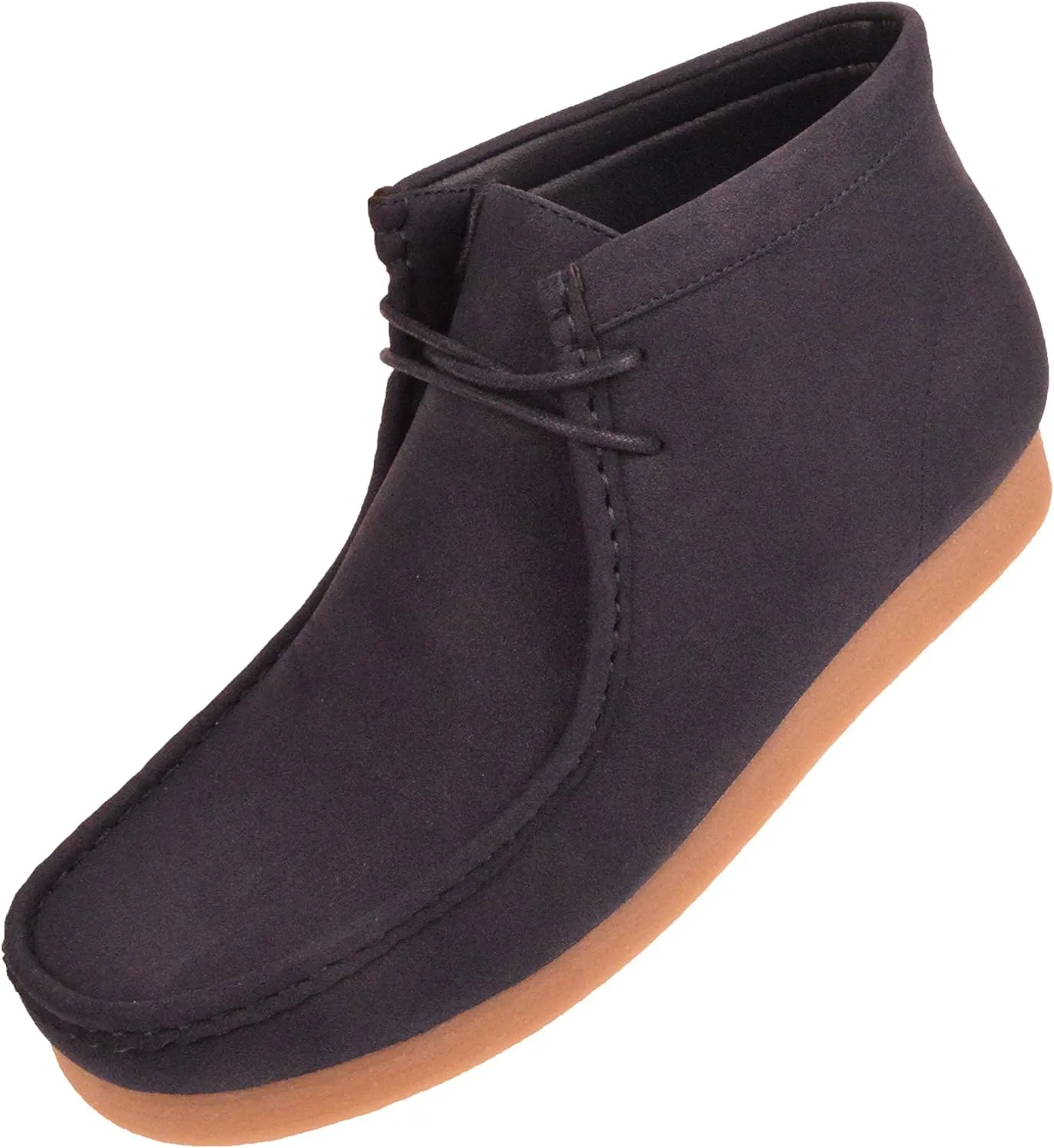 Men's Light Pink Lace Up High Top Suede Boots