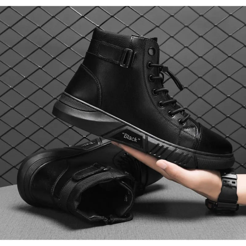 Men's Motorcycle Boots Comfortable Platform Boots