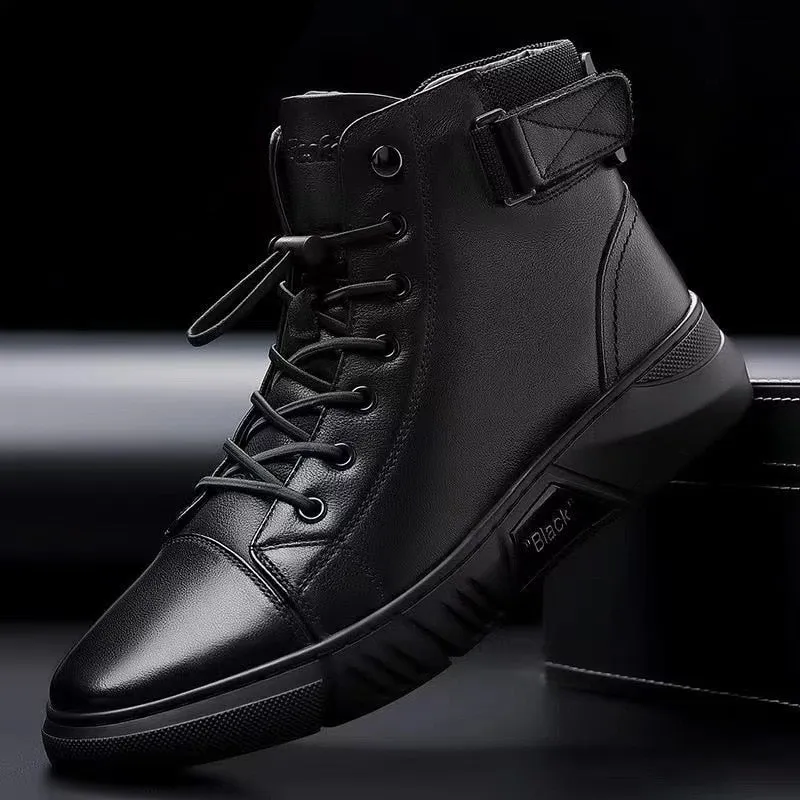 Men's Motorcycle Boots Comfortable Platform Boots