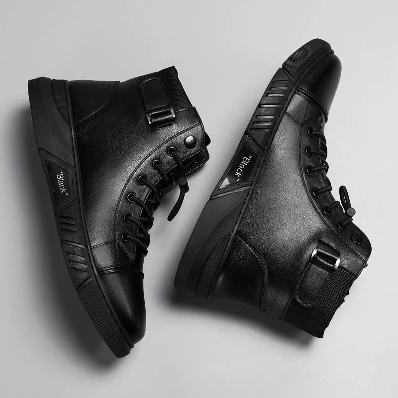 Men's Motorcycle Boots Comfortable Platform Boots