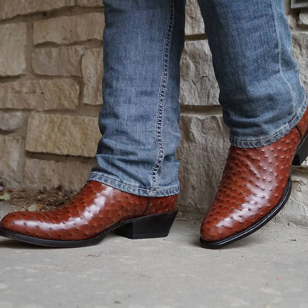 Men's Ostrich Print Cowboy Boots (H7002)