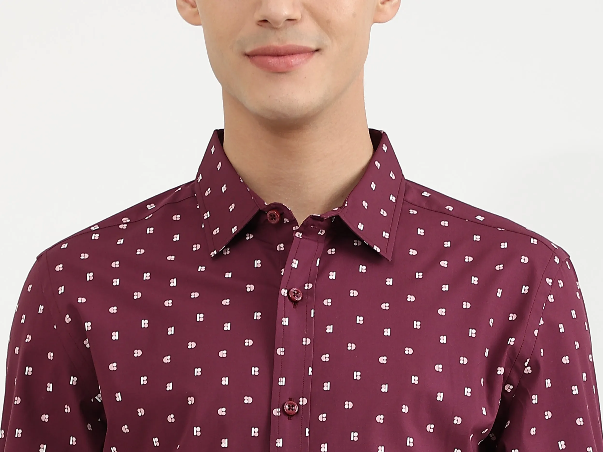 Mens Slim Fit Printed Shirt