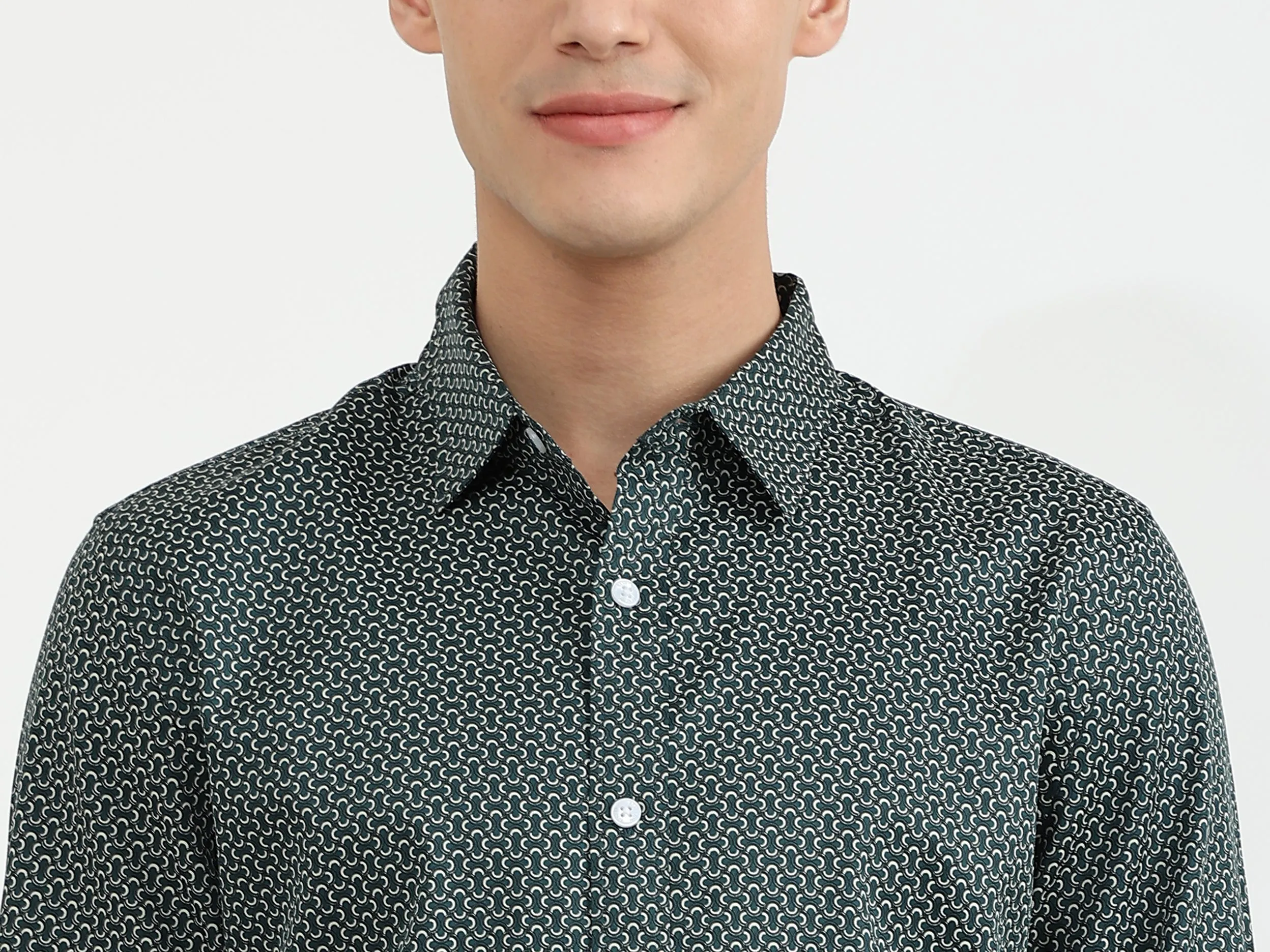 Mens Slim Fit Printed Shirt