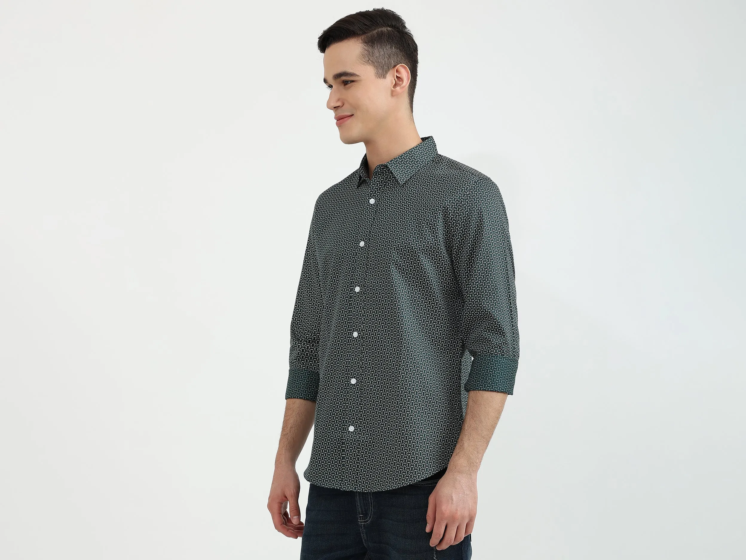 Mens Slim Fit Printed Shirt