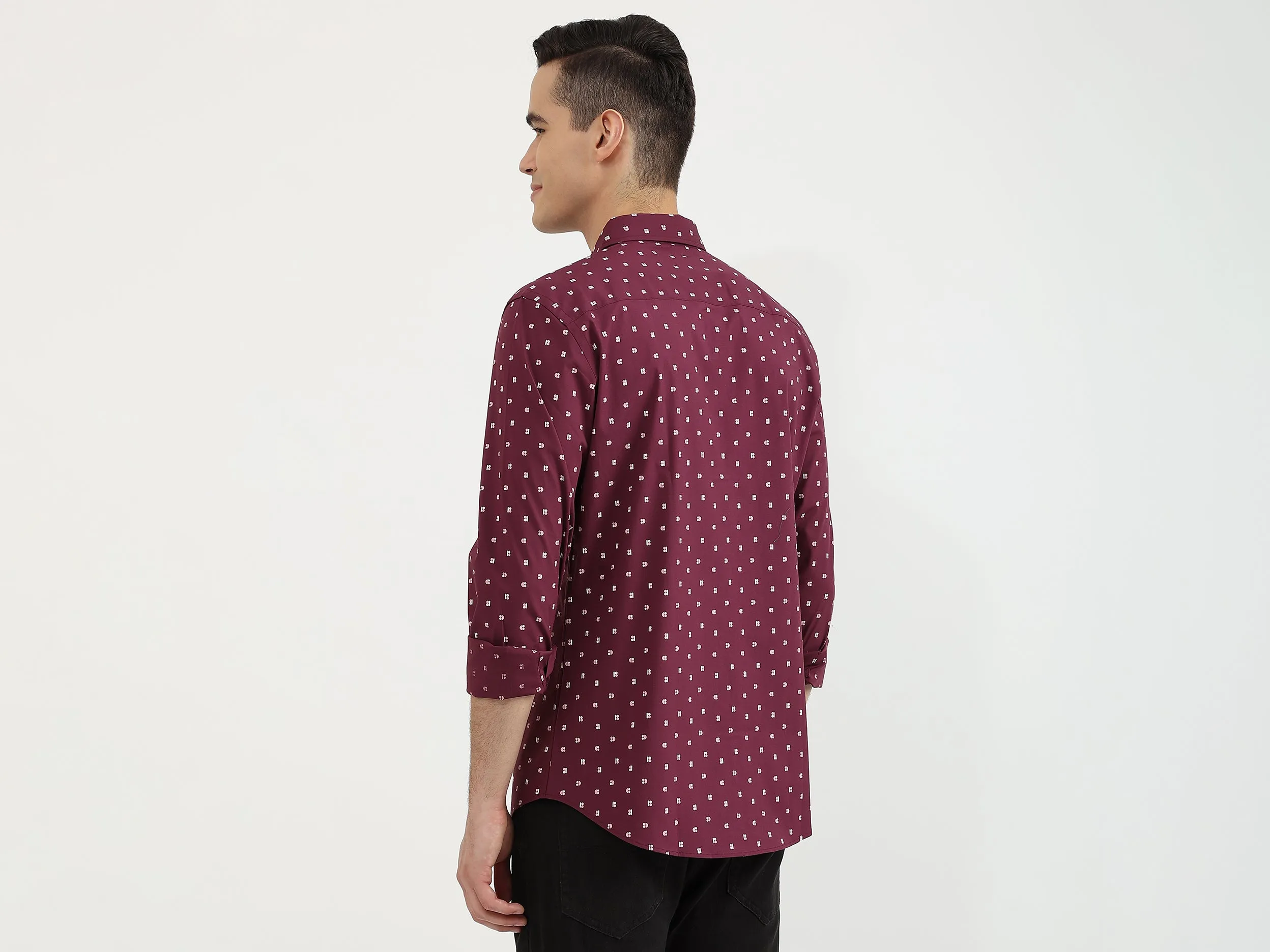 Mens Slim Fit Printed Shirt